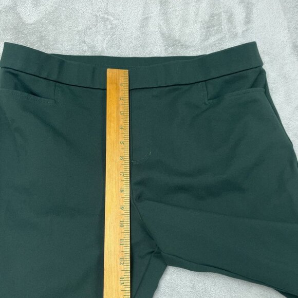 Susan Graver Womens Green Straight-Leg Pull-On Stretch Pants XL a1605 - Picture 4 of 10